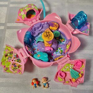 1996 POLLY POCKET FOUNTAIN FANTASY LOTUS FLOWER WATERLILY VINTAGE KIDS TOY RETRO